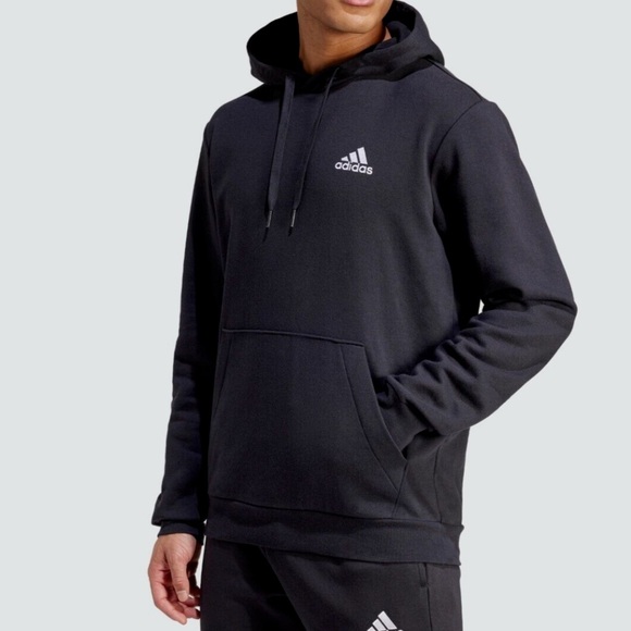 adidas Other - NWT Adidas Feel Cozy Pullover Fleece Hoddie in Black Size M